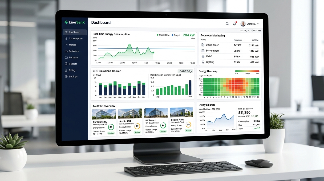 EnerSenX Real-Time Energy Monitoring Dashboard
